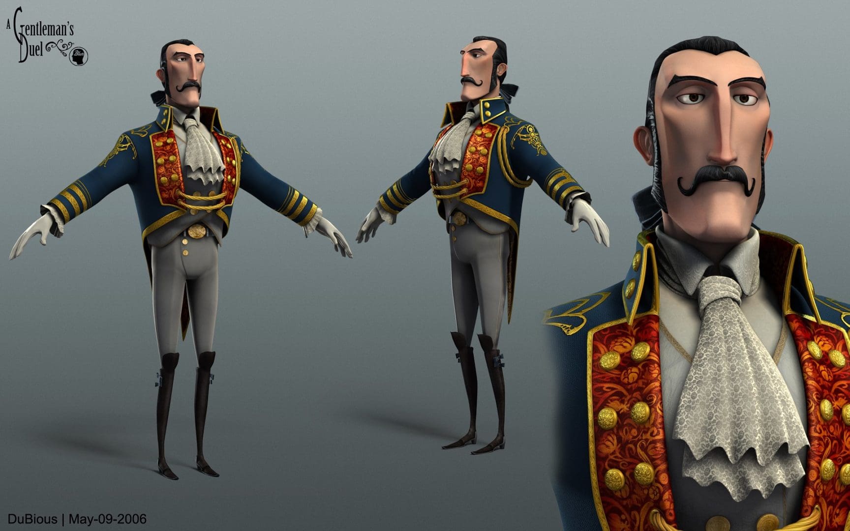 diseño de personajes 3d cortometraje