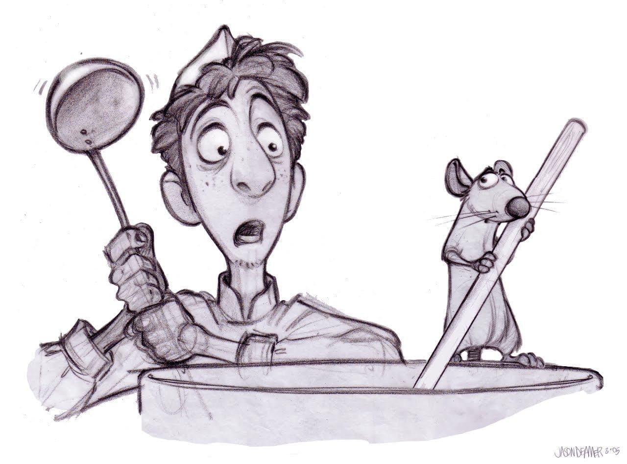 el arte de ratatouille diseño de personajes
