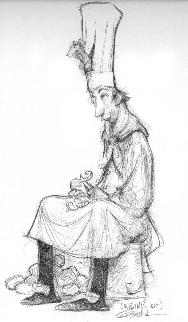 el arte de ratatouille diseño de personajes