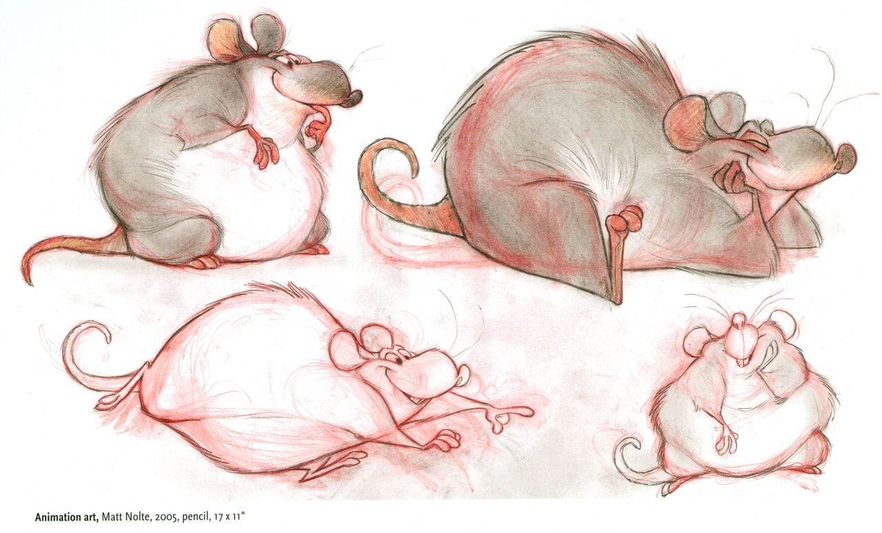 el arte de ratatouille diseño de personajes