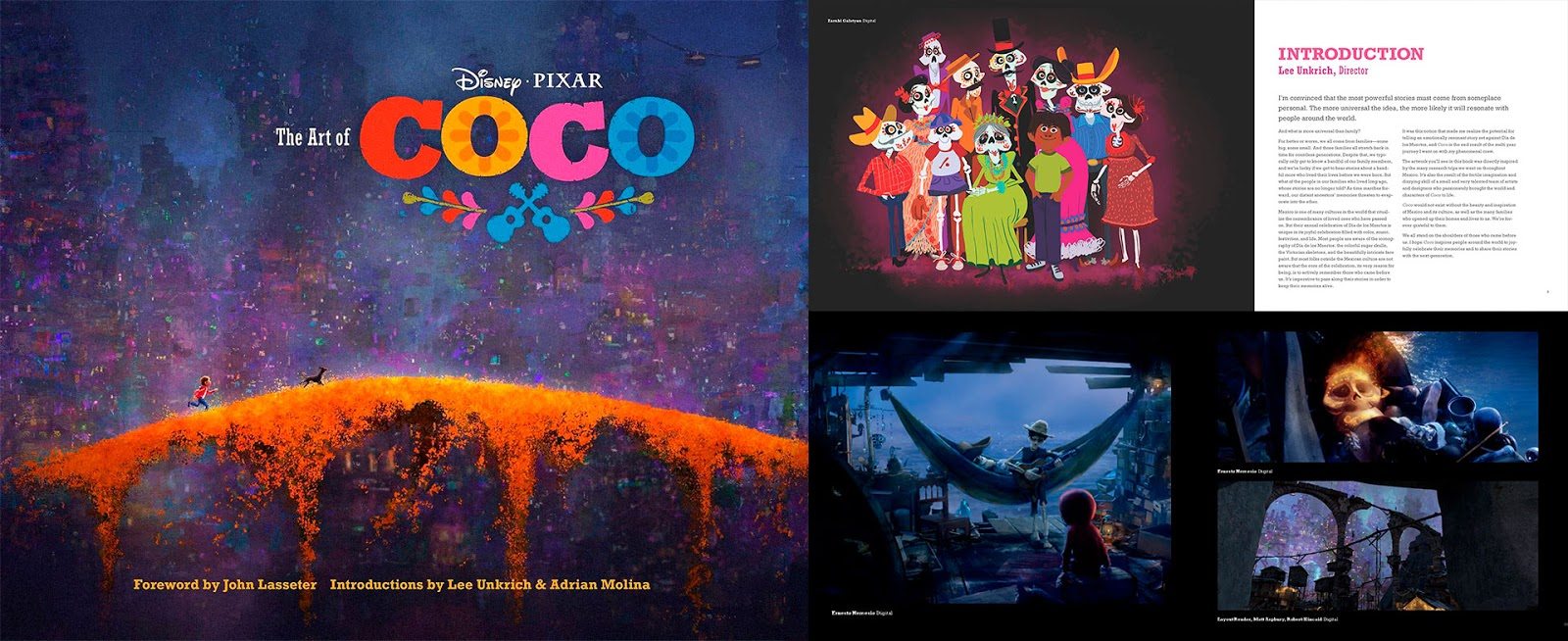 El arte de Coco LIBRO: Desarrollo Visual y libro de Art Of Coco (Película de Disney) Diseño de Personajes, Concept Art y Making of