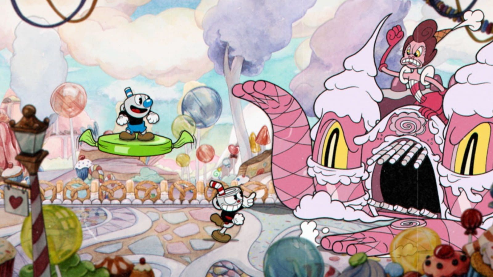 El arte de Cuphead Concept Art, trailer gameplay, Making of, entrevistas, animation process, charlas, storyboard, matte painting, y diseños originales