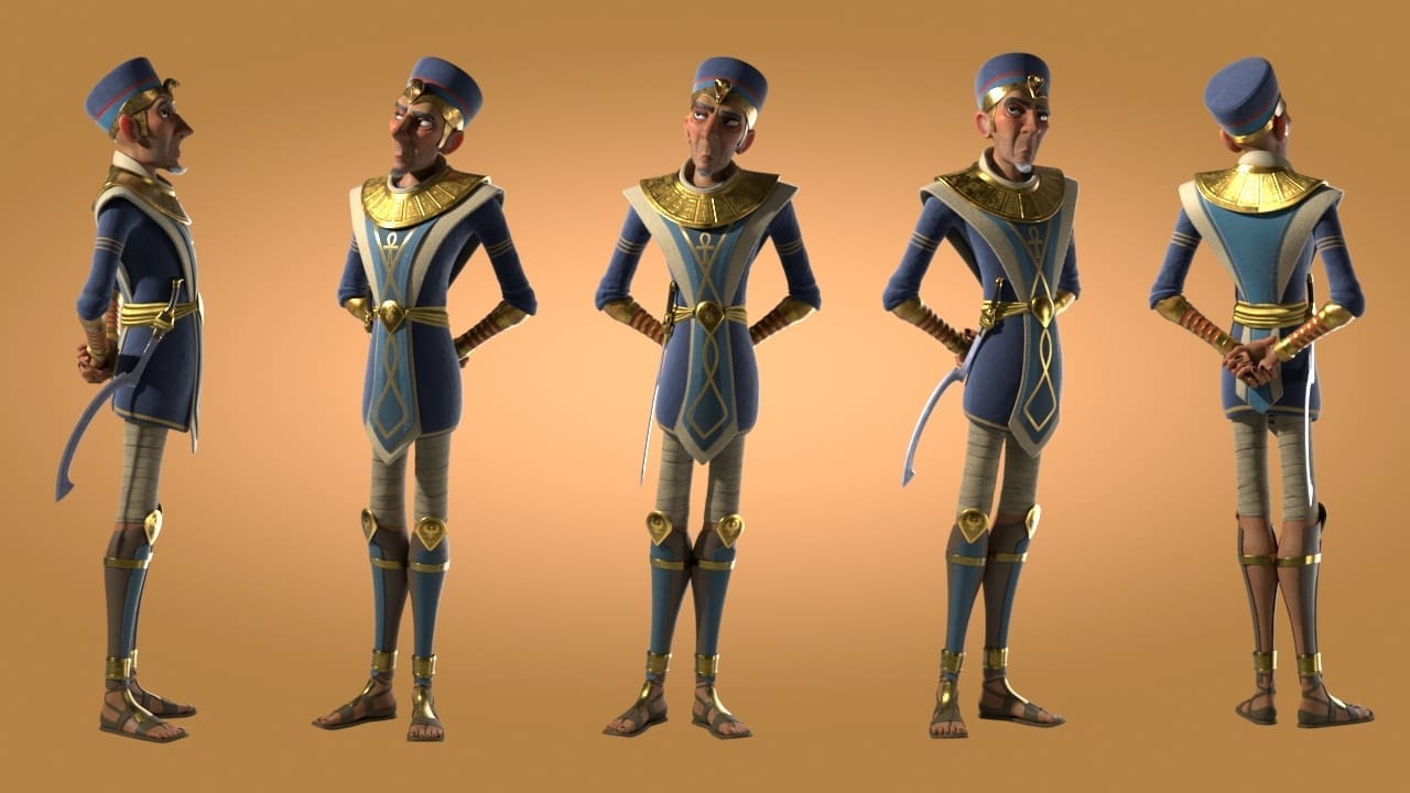 cortometraje de Animación- 3d-Pharaoh-diseño de personajes