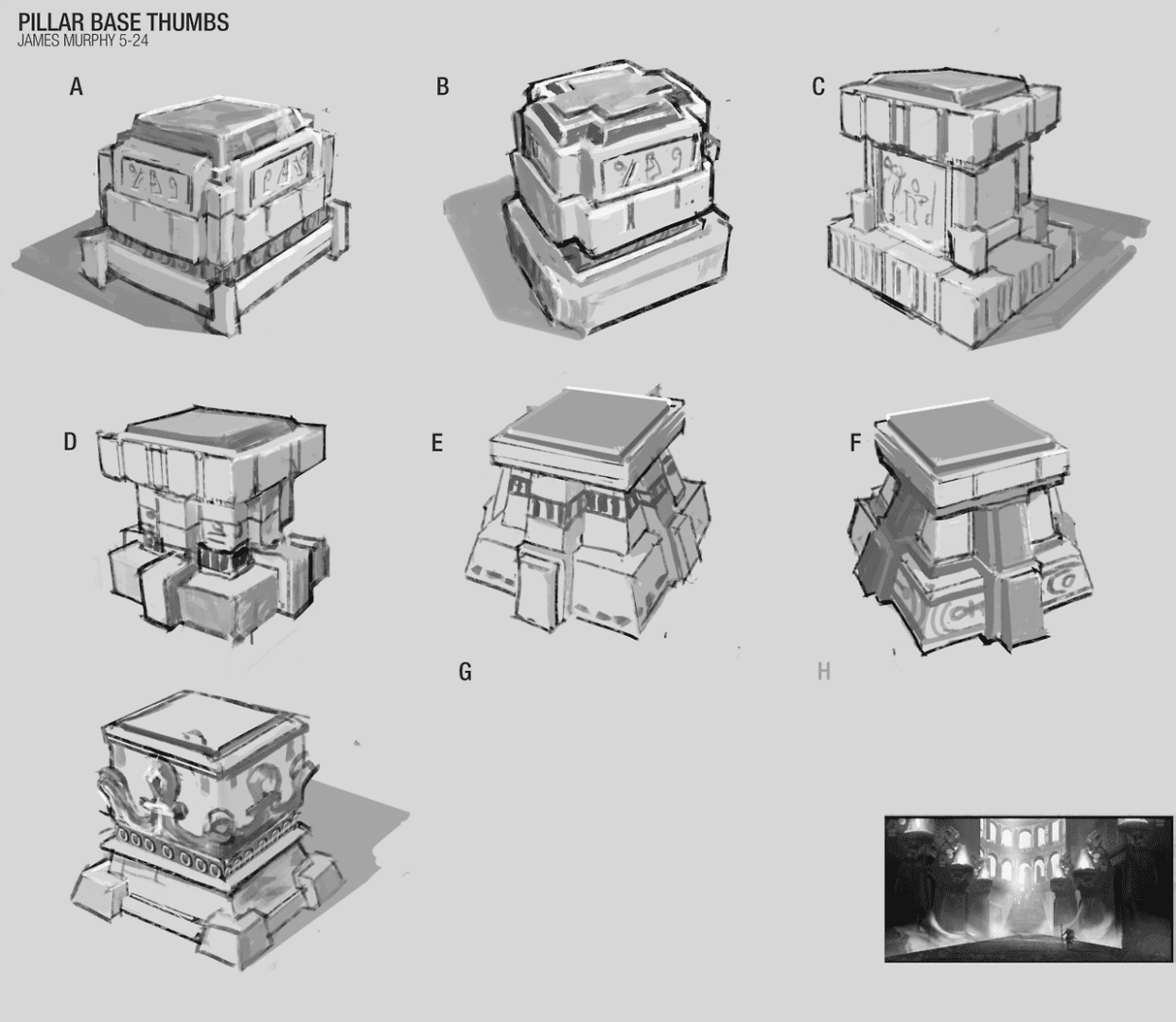 cortometraje de Animación- 3d-Pharaoh-concept art- bocetos