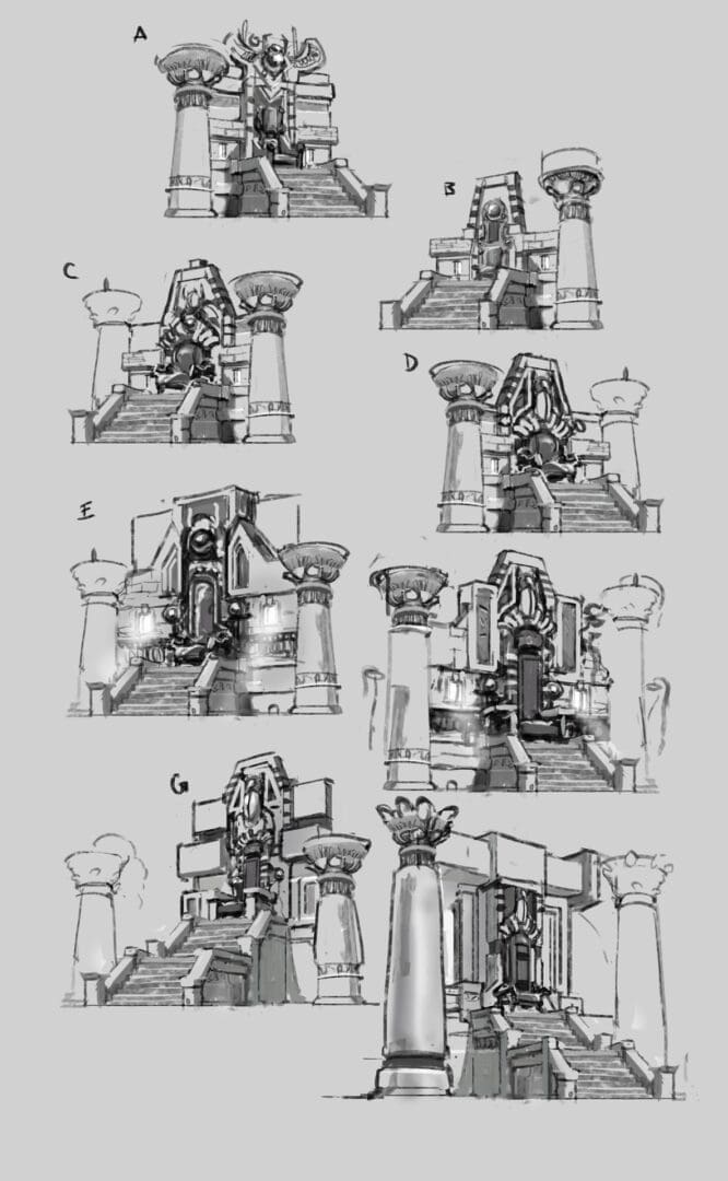 cortometraje de Animación- 3d-Pharaoh-concept art- bocetos