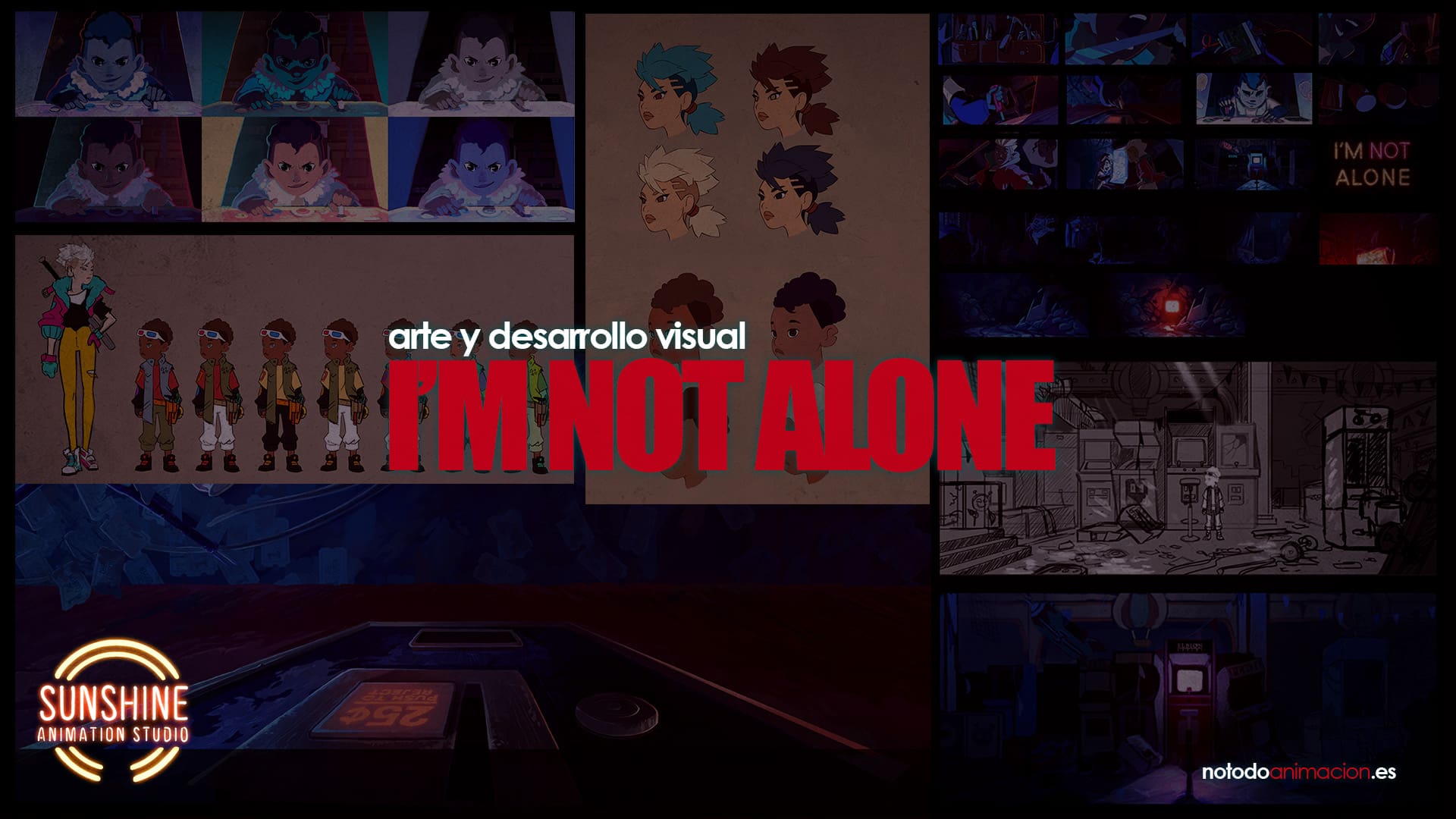 El arte de I'm not Alone - desarrollo visual