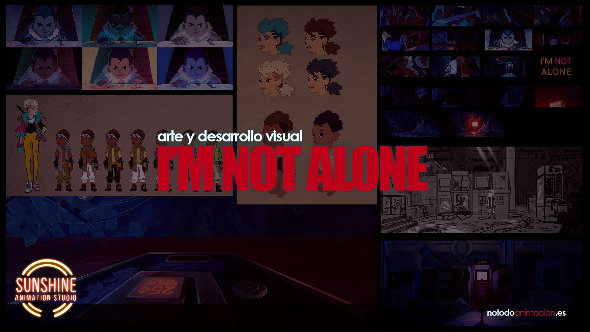 El arte de I'm not Alone - desarrollo visual