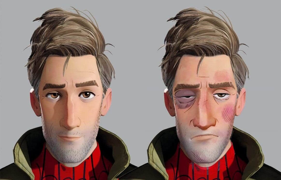 diseño de personajes spiderverse