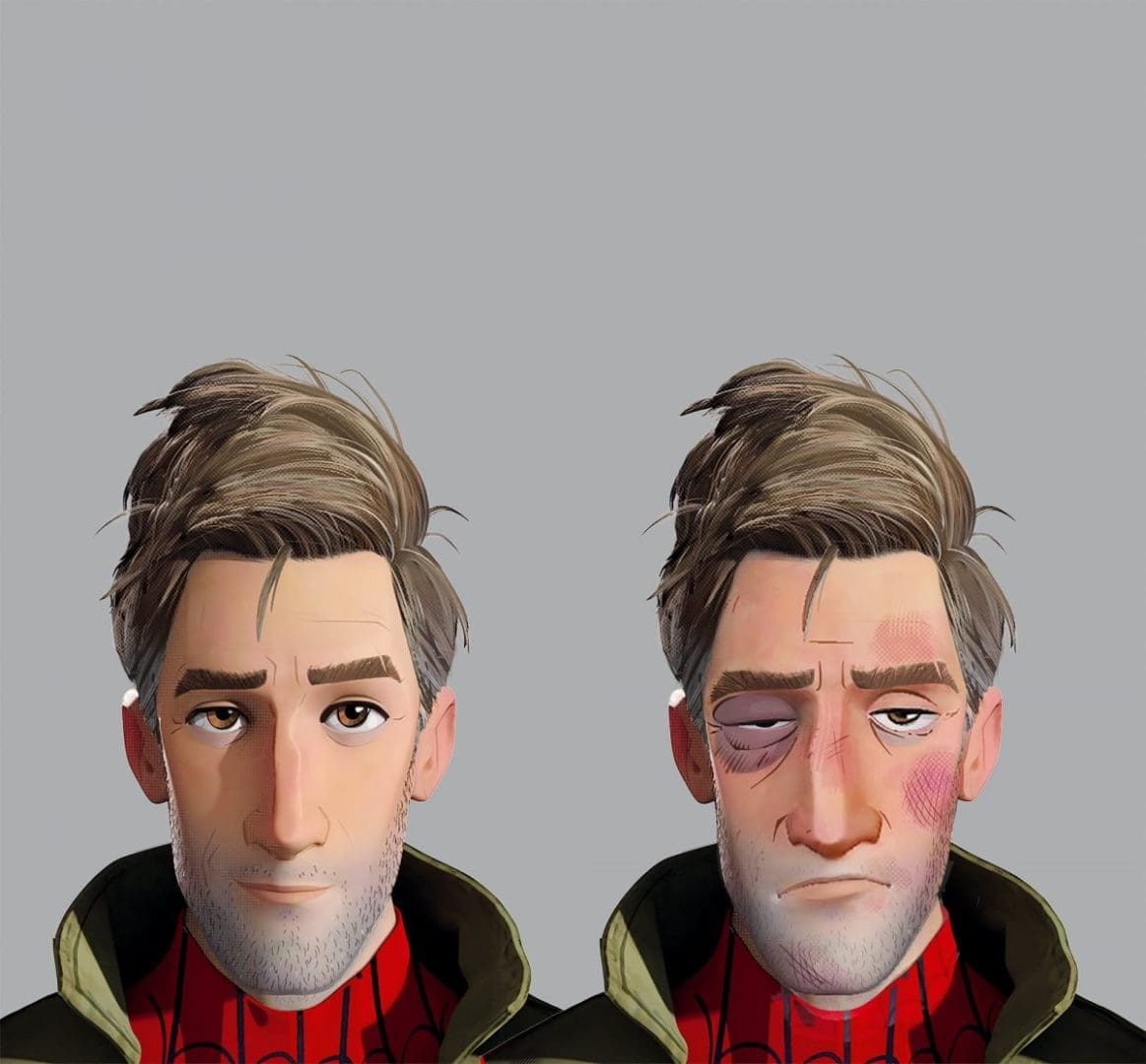 diseño de personajes spiderverse