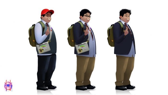 diseño de personajes spiderverse