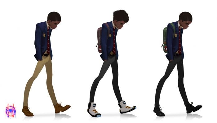 diseño de personajes spider verse
