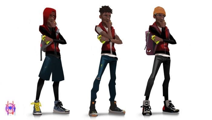 diseño de personajes spiderverse