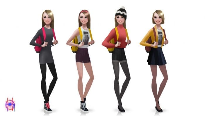 diseño de personajes spider verse