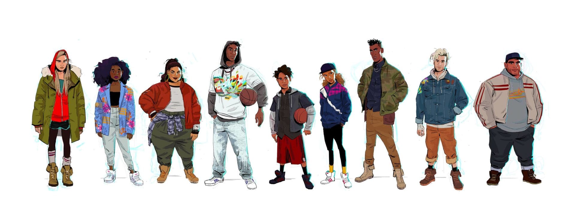 diseño personajes spider-verse Brittany Myers