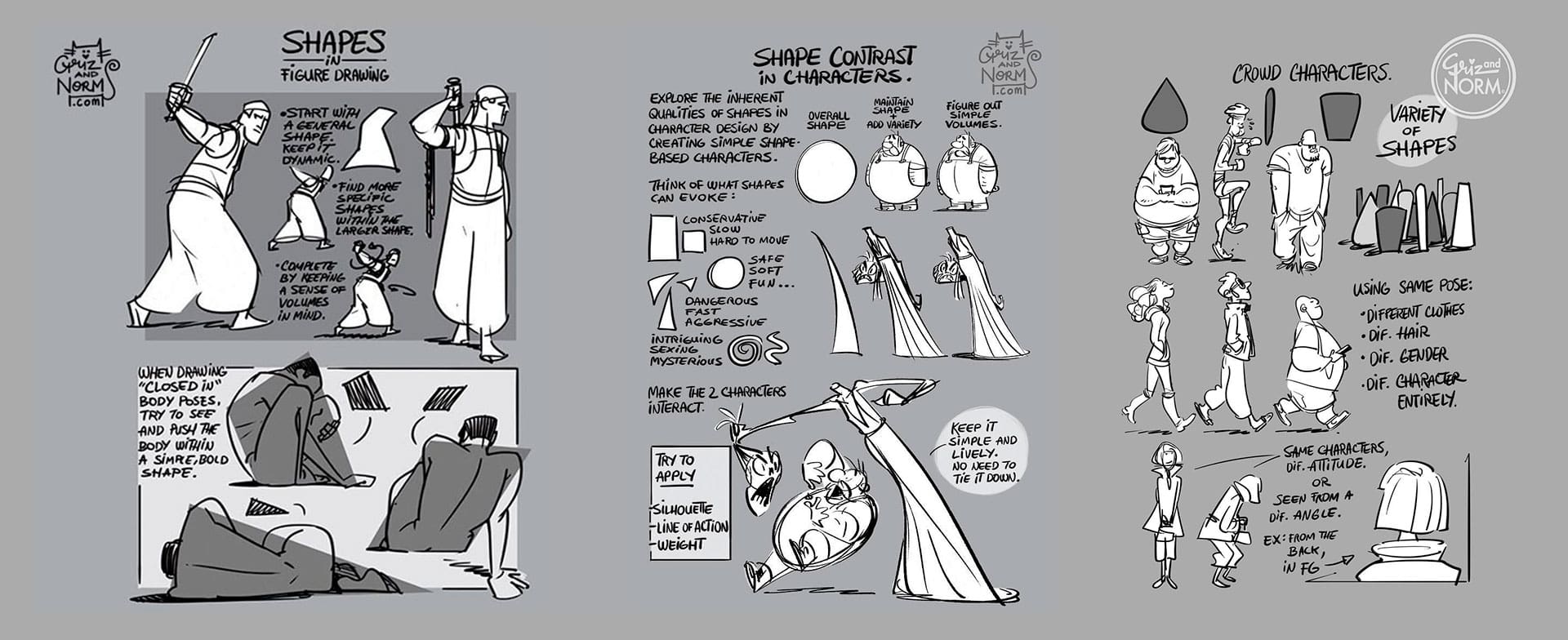 Silueta - principios diseño de personajes