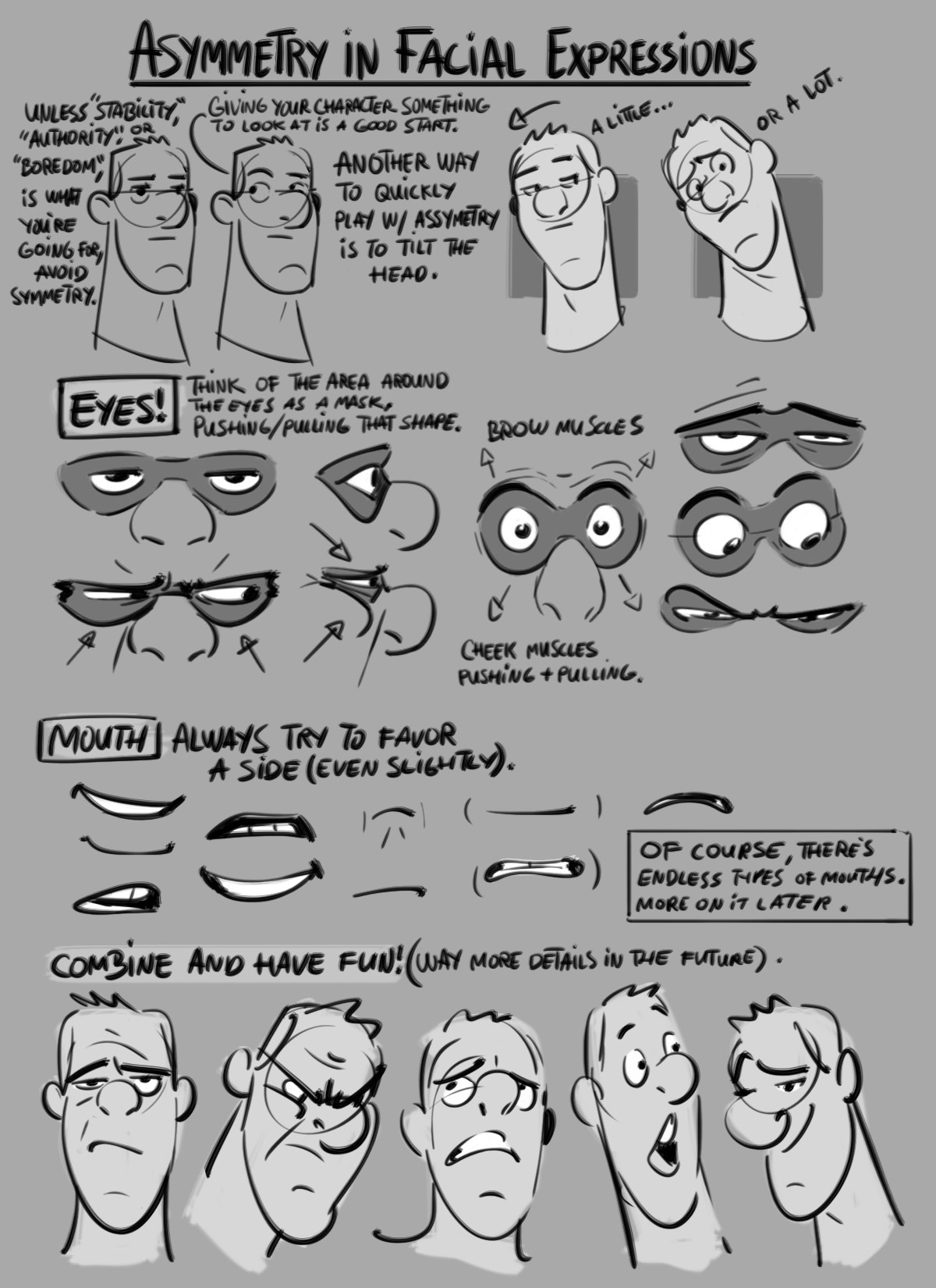 Asimetría - principios del diseño de personajes