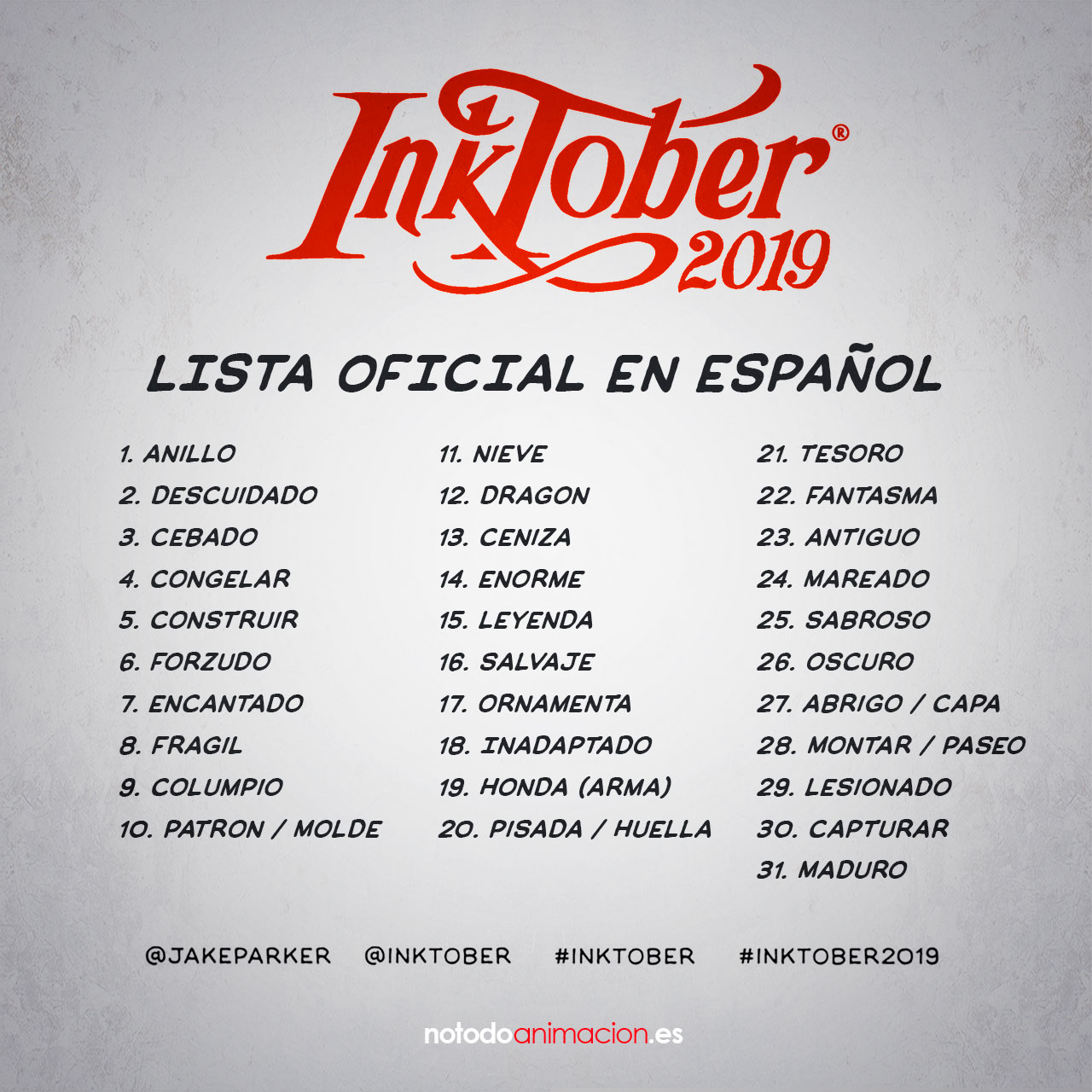 inktober 2019 en español