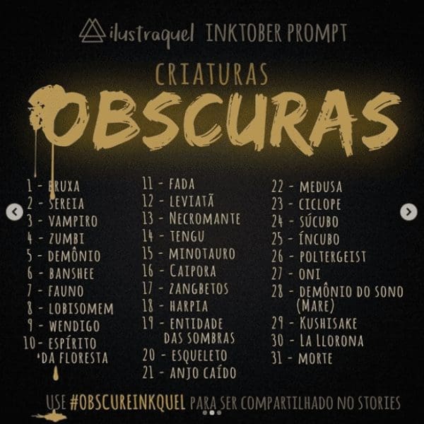 lista alternativa inktober 2020