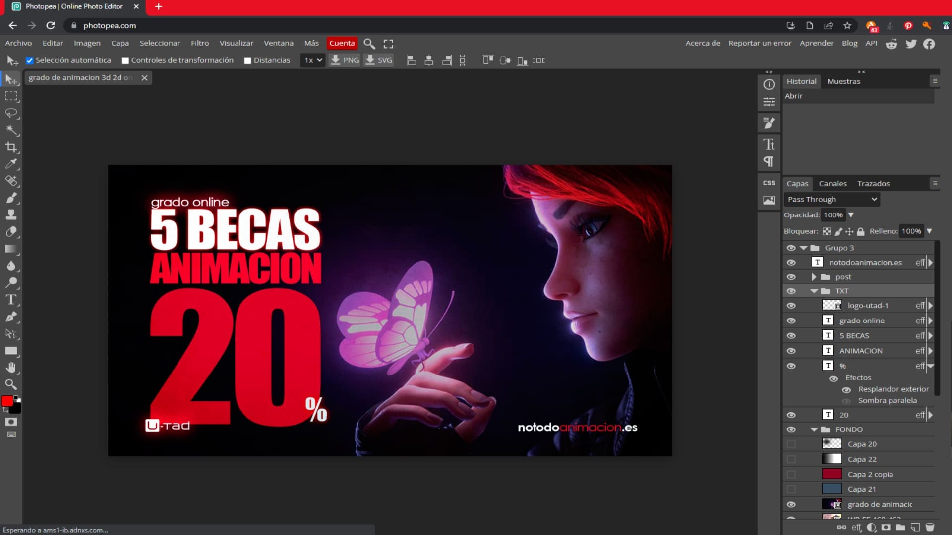 photopea programa de diseño como photoshop pero gratuito