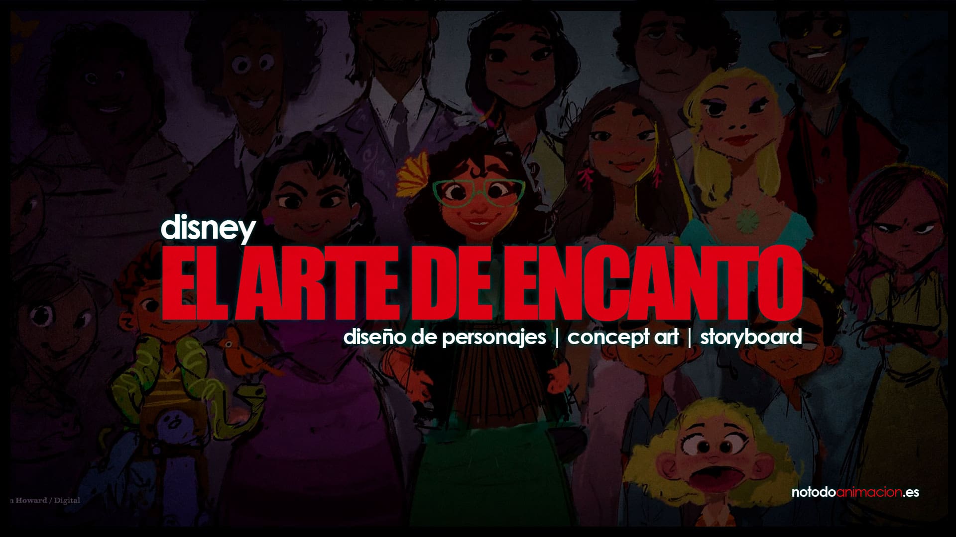 encanto concept art diseño de personajes storyboard