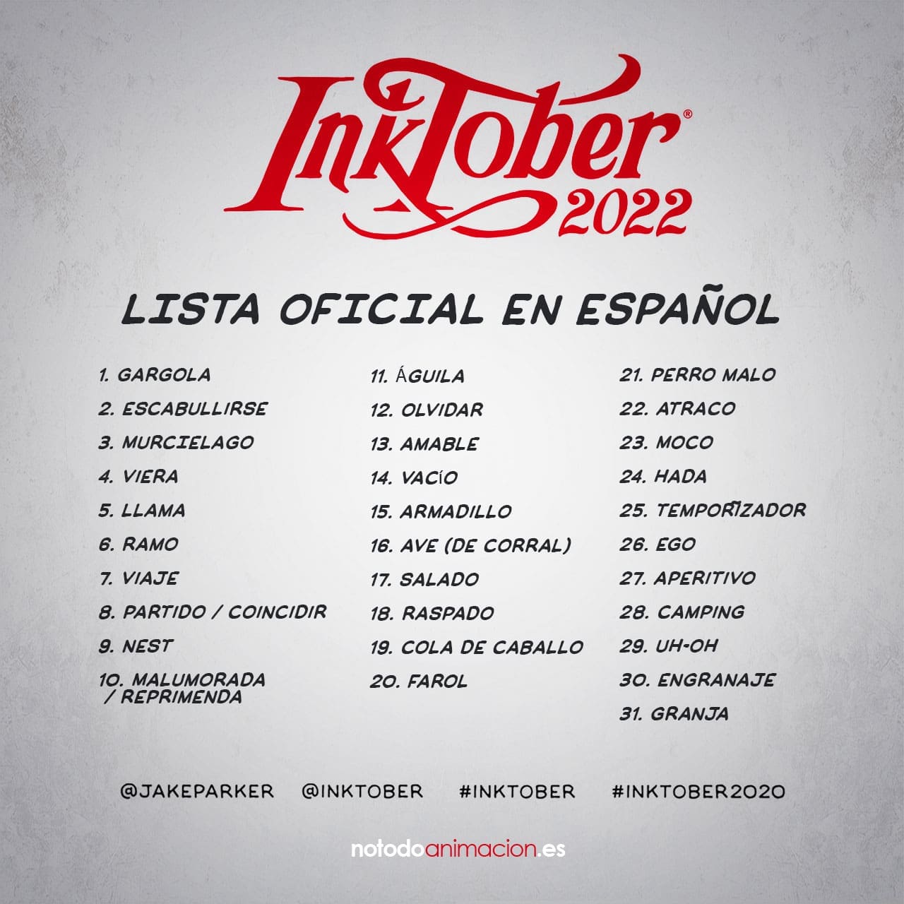 inktober 2022 en español