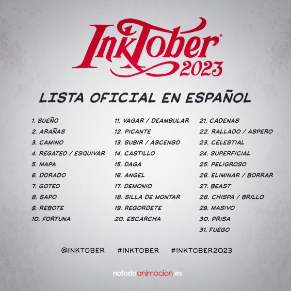 Inktober 2024 Español ️ Lista Oficial ¿Por qué es tan Importante?