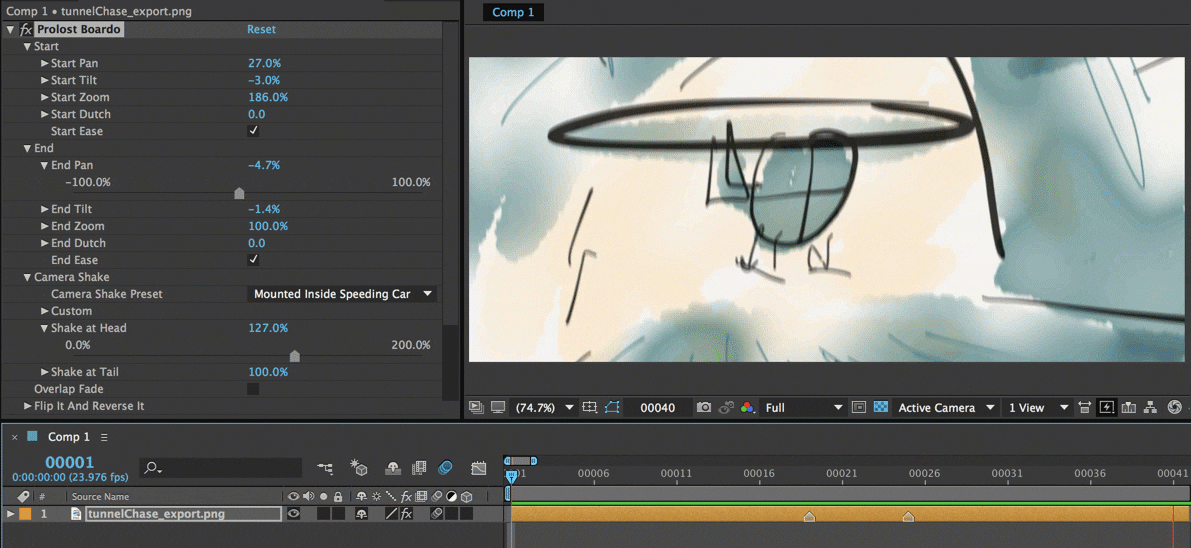 storyboard after effects
