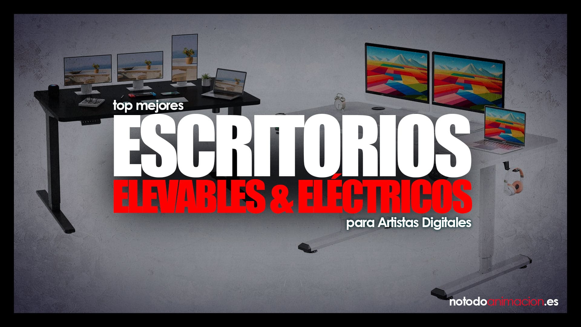 escritorio elevable eléctrico