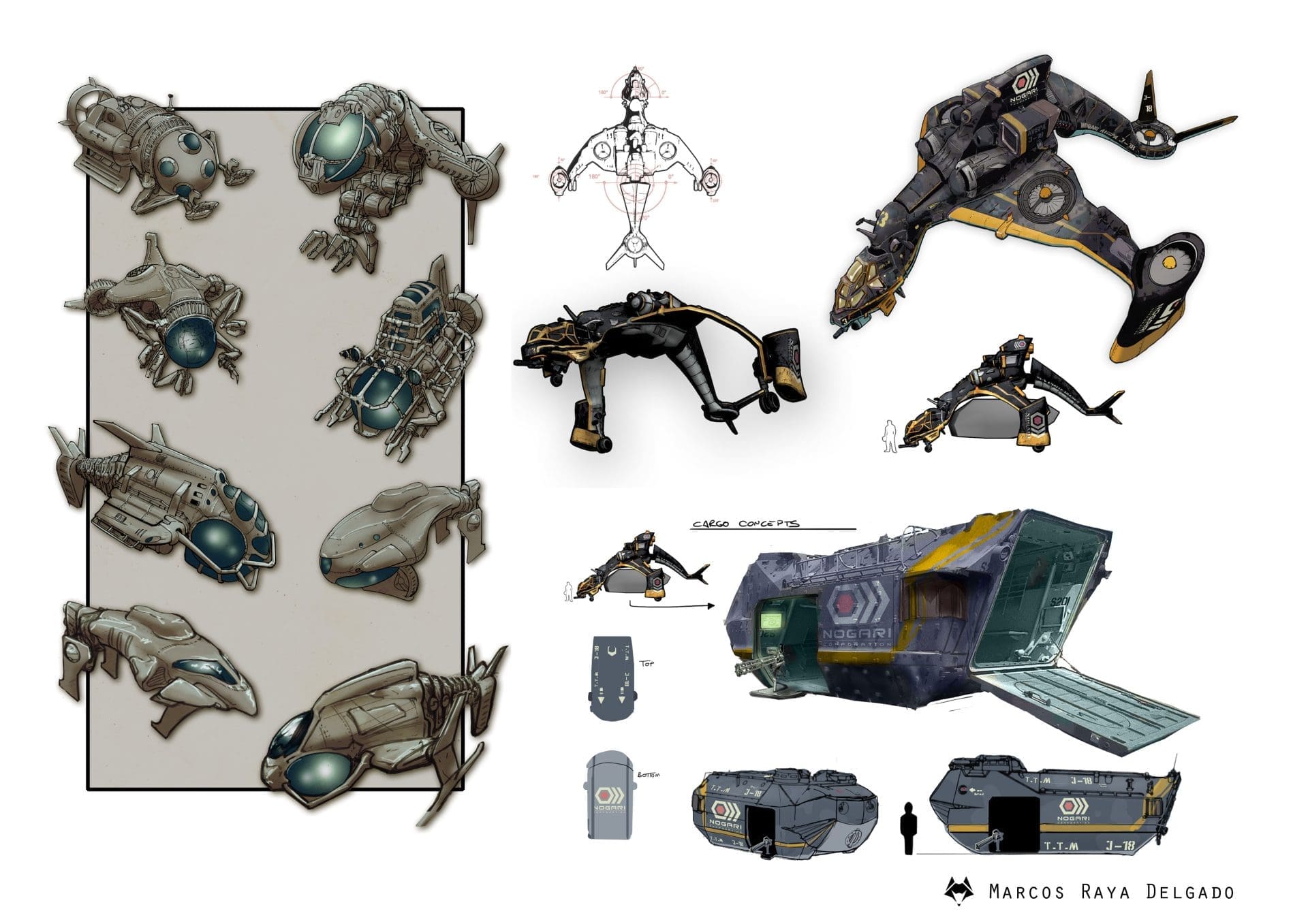 concept art naves y vehículos